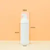 Botella de espuma limpiadora facial de 40/50/60 ml, botella de espuma limpiadora de aminoácidos de plástico PET blanco.