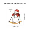 Pegatina de Interruptor de Muñeco de Nieve Lindo Navideño de Dibujos Animados Pegatina de Pared Autoadhesiva Pegatina Decorativa para Habitación de Niños Festival BR0965C