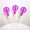 Bandeira de bolo de aniversário de balão cartão de bolo balão de mesa decoração de balão decoração de bolo bandeira 3 peças/lote