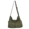 Bolsa de Lona Transfronteriza de Gran Capacidad para Mujer Ins Marca de Moda Estilo Ropa de Trabajo Bolso de Hombro Cruzado para Hombre Bolso Casual de Lona