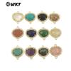 WT-C335 Cristal Rosa Brilhante Francês Glitter Pedra Gema Pequeno Pingente Borda de Zircônia Acessórios de Decoração de Joias