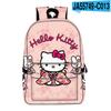 Mochila Nueva para Gato Transfronteriza 3D Gran Capacidad Mochila Totalmente Estampada Gato Hello Kitty