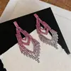 Pendientes de Aguja de Plata Transfronterizos con Diseño de Hoja Hueca Incrustada de Diamantes, Pendientes Versátiles y de Moda Estilo Europeo y Americano, Lujo Ligero con un Toque de Alta Gama, Artesanía Exquisita