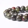 Caston Trade Piedra de Sangre de Dragón Cuentas Sueltas Piedra de Sangre de Dinosaurio Cuentas Redondas Piedra de Sangre de Dragón Accesorios para Pulseras DIY Venta al por Mayor