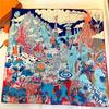 El vasto universo 90cm hecho a mano rizado moda femenina casual sarga pañuelo cuadrado bufanda de estudiante AliExpress