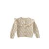 Suéter para Niñas Colección Otoño 2026 Cárdigan Tejido a Mano para Bebés y Niños Pequeños con Diseño Hueco para Bebés Cardigan de Manga Larga