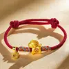 Hazte Rico al Instante2026 Año del Zodiaco Caballo de la Suerte Pulsera Trenzada de Hilo Rojo para Pareja Regalo de Año Nuevo