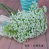 Aliento de Bebé Artificial Blanco Individual Ramo de Boda con Alfiler Corsage Flores Falsas Flores Decorativas Pequeñas Frescas