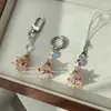 Árbol de Navidad de Cristal Cuerda para Teléfono Móvil Llavero Cadena para Colgar en Bolsos Colgante Pequeño Colgante Decoración Colgante Bolsa Dulcera Regalo de Vacaciones