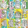 Pegatinas de Arte con Arena de Dibujos Animados con Papel de Respaldo Grueso, Personalización al por Mayor, Diseño de Logotipo de Fábrica y Personalización según se requiera