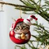 Novo pingente criativo da Amazon para espelho retrovisor de carro de gatinho, pingente de mochila, enfeites de decoração para árvore de Natal