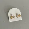 Pendientes de Flor de Piedra Ojo de Gato, Circonita y Perla Frescos y Elegantes para Mujer, Pequeños y Sencillos, Pendientes Estilosos y de Moda
