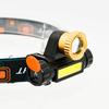 Linterna frontal recargable por USB al por mayor, nueva, doble fuente de luz, enfoque ajustable, XPE, luz para montar al aire libre, linterna para casco COB