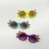 Novos óculos de sol infantis estilo coreano personalizados para meninos e meninas óculos de passarela unicórnio proteção UV óculos de sol em PC