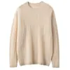 Nuevo Suéter de Cachemir Puro para Otoño/Invierno, Cuello Redondo Calado Francés, Tejido de Punto Trenzado, Moda Ligero Suave Agradable a la Piel, Talla Única