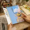 Livro de Colorir Aquarela YUELU Espiralado 20 Folhas Desenhos a Lápis Cartões com Pigmentos de 12 Cores Conjunto Portátil de Livro de Colorir Aquarela