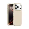 Capa de Celular de Silicone Líquido Real Adequada para Apple Iphone17 Janela Grande Cor Pura Ar Integrado Botão da Câmera Pro