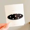Presilha BB Fofa de Bolinhas para Meninas, Presilha Oval Fofa e Versátil para Fios Rebeldes da Testa, Acessório Simples de Cabelo para Crianças