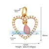 M18 L26 K07 Accesorios para joyería DIY colgante de cobre puro colgante pequeño luna triángulo corazón de melocotón redondo marca