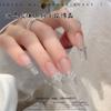 Broca para uñas de flor de cristal de hielo, flor de cinco pétalos, aurora transparente, pétalos tridimensionales, resina, taladro plano, joyería para uñas al por mayor