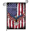 Bandera de Jardín para el Día de la Independencia Más Vendida de Amazon, Bandera Festiva Americana con Estampado de Estrellas y Rayas, Material de Lino, Bandera Decorativa para Exteriores
