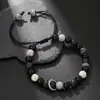 Pulsera de Joyería Cultural Única Estilo Chino Nuevo Green Mountain para Mujeres, Cuentas de Buda con Piedra Veteada Gris, Pulsera Ajustable Inspirada en Zen