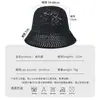 Sombrero de Pescador Transpirable Hueco para Mujer, Sombrero de Sol para Viajes de Verano, Sombrero de Cubo Adelgazante, Sombrero de Cubo Versátil Estilo Coreano