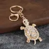 Accesorios Decorativos de Tortuga con Pedrería de Venta Caliente Hebilla de Llavero de Aleación Incrustada con Diamantes Amuletos para Bolsos de Mujer Accesorios Colgantes para Coche