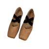 Zapatos planos de ballet franceses con punta cuadrada, zapatos de hada, nuevos zapatos Mary Jane de primavera y otoño de 2024, zapatos de noche suaves.