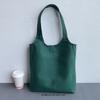 Bolsa de Lona de Cor Sólida, Bolsa de Lona Pintada à Mão, Bolsa de Ombro, Pode ser Impressa com Logotipo, Bolsa Branca para Empresa