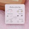 7 pares de aretes de semana de venta caliente combinación aretes de semana estudiantes simples que combinan con todo aretes de semana lindos baratijas de personalidad