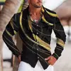 Moda transfronteriza Camisa nueva de otoño para hombre Impresión digital 3D casual para exteriores de manga larga una generación de cabello
