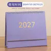 Calendário de Mesa de Papel Morandi 2027 Simples Calendário Mensal de Escritório Ano do Carneiro Calendário de Check-In de Trabalho Design Personalizado com Sua Própria Imagem