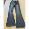 Jeans Acampanados Vintage de Cintura Alta para Mujer, Nuevo Estilo Primavera 2026, Forrados de Polar, Elásticos, Adelgazantes, Pantalones Bootcut de Largo Hasta el Suelo