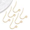 Acessórios para Brincos DIY, Banhado a Cobre com Ouro Real, Conserva a Cor, Pedra Brilhante com Contas, Ganchos Grandes para Orelha, Ganchos Franceses, Materiais de Agulha para Brincos Gravados 925