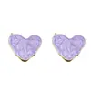Pingente Roxo de Aço Inoxidável Estilo Luxo Leve com Pérola Concha Coração para Pulseira Colar DIY Acessórios de Joias