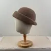 Sombrero de pescador de alta calidad y a la moda, estilo británico, elegante y versátil, fedora pequeño, estilo Hepburn, sombrero de cubo tejido elegante y cálido