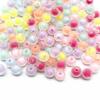 Cuentas sueltas de acrílico esmerilado, cuentas redondas con agujero recto, accesorios de joyería, cuerda para el cabello hecha a mano, cadena para teléfono móvil, material con cuentas