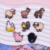 Nuevos Accesorios DIY de Animales de Dibujos Animados Decoración Plana Chanclas Pasador Accesorios de Joyería Parches Lindos de Goma Suave de PVC