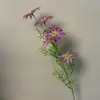 Flores artificiales de tonos morados estilo Monet para bodas en el jardín, arreglos de suelo para salones de bodas, flores de seda morado claro y morado pálido en stock