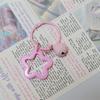 Llavero acrílico colorido con forma de estrella de cinco puntas, estuche para auriculares, bolso, colgante, tarjeta de pintura, timbre, llavero decorativo