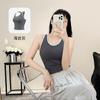 Top deportivo de yoga con estampado de ombligo para mujer, ropa de yoga de rayas cortas, chaleco personalizado, primavera y verano
