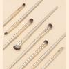 15 pinceles dorados para sombras de ojos, estuche de transporte para pinceles de maquillaje, juego completo de pinceles para rubor, venta directa de fábrica al por mayor