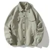 Nueva chaqueta de forro polar para otoño e invierno para hombre, abrigo casual holgado para el trabajo, cárdigan de estilo japonés con cuello alto, chaqueta cálida