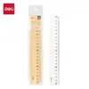 Régua de Plástico Acrílico Transparente Deli 79754 para Estudantes 20cm para Crianças do Ensino Fundamental Régua de Plástico com Escala para Desenho