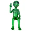 Halloween em estoque Estátua Alienígena de RESINA Resina OVNI Gnomo de Jardim Estátua Decoração