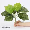 9 plantas verdes artificiales con hojas realistas, arreglos florales de un solo tallo, adecuados para parterres, muros verdes, arreglos florales, paisajismo y fines decorativos