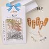 Livro de equitação vermelho Net Red Mesmo estilo Tridimensional Metal Bow Liga Jóias Nail Art Decorações Comércio exterior Novo fornecimento Atacado