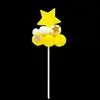 Decoración de pastel de cumpleaños, bola de pelo, luna, estrellas, nubes, tarjeta, postre festivo, tarjeta para mesa, decoración de tarjetas