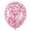 Venta al por mayor Globo de látex transparente de confeti de 12 pulgadas confeti de colores Globo Fiesta de cumpleaños sala de bodas Decoración de festival